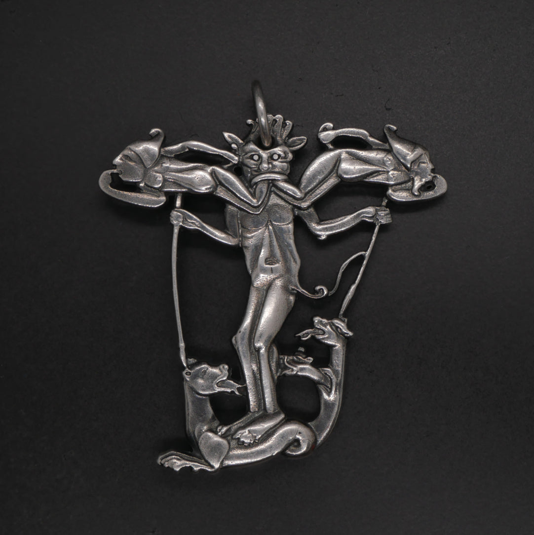 Demonic grotesque initial T Pendant